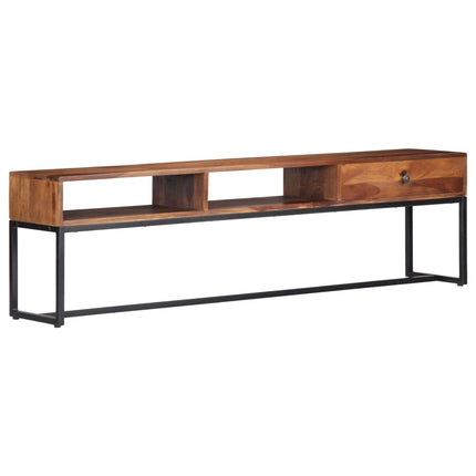 Meuble Tv 160X30X45 Cm Bois De Sesham Massif Marron
