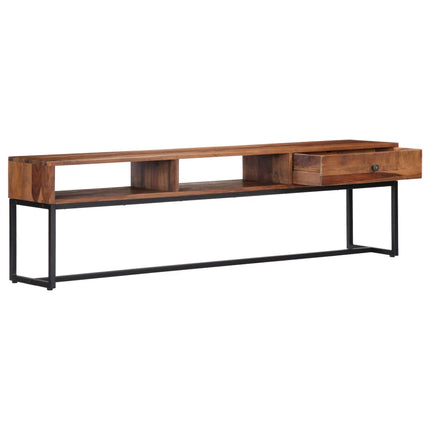 Meuble Tv 160X30X45 Cm Bois De Sesham Massif Marron