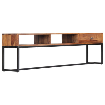 Meuble Tv 160X30X45 Cm Bois De Sesham Massif Marron