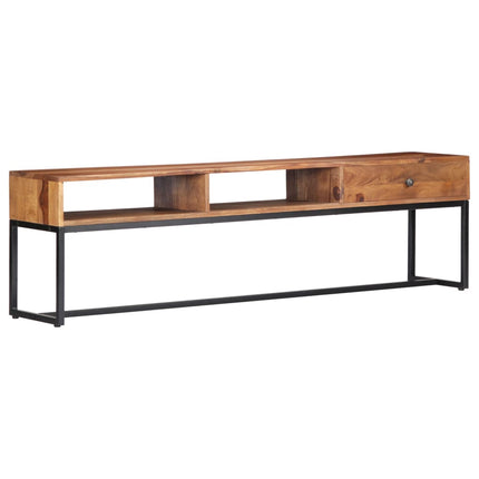Meuble Tv 160X30X45 Cm Bois De Sesham Massif Marron