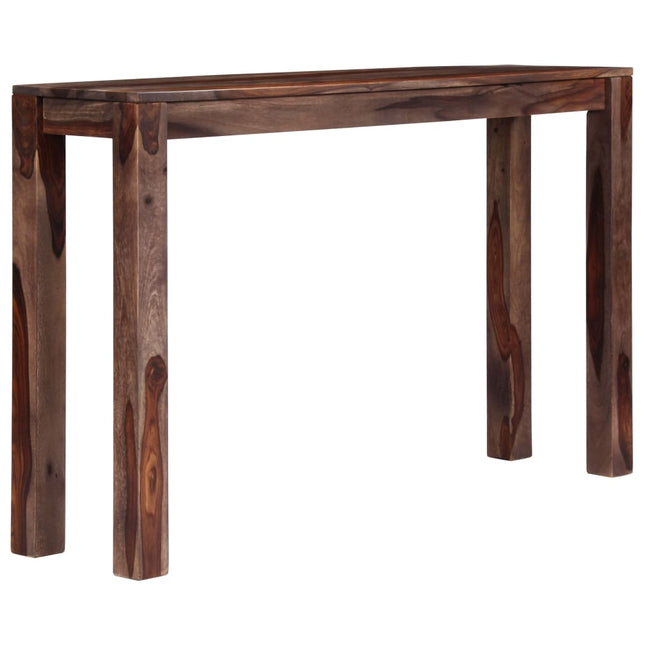 Table Console Gris 120X30X76 Cm Bois De Sesham Massif Marron