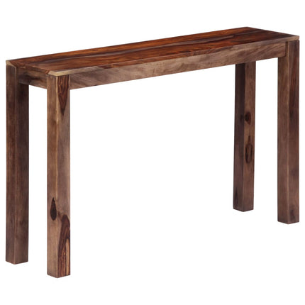 Table Console Gris 120X30X76 Cm Bois De Sesham Massif Marron