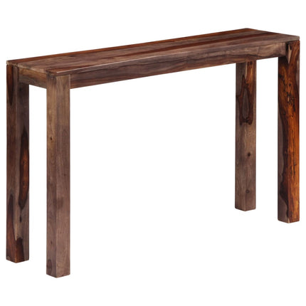 Table Console Gris 120X30X76 Cm Bois De Sesham Massif Marron