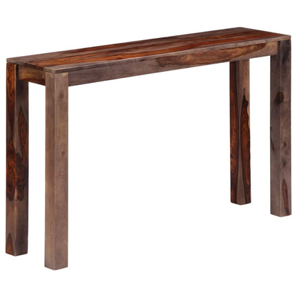Table Console Gris 120X30X76 Cm Bois De Sesham Massif Marron