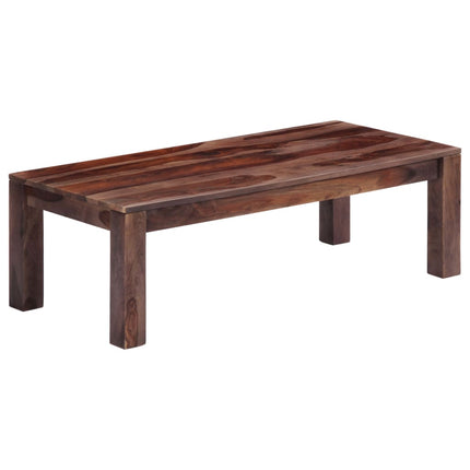 Table Basse Gris 110X50X35 Cm Bois Massif