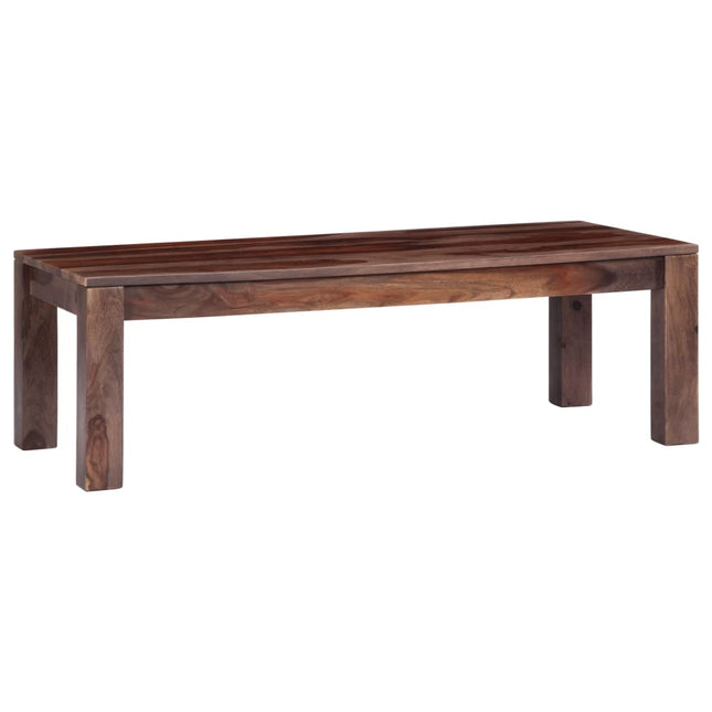 Table Basse Gris 110X50X35 Cm Bois Massif