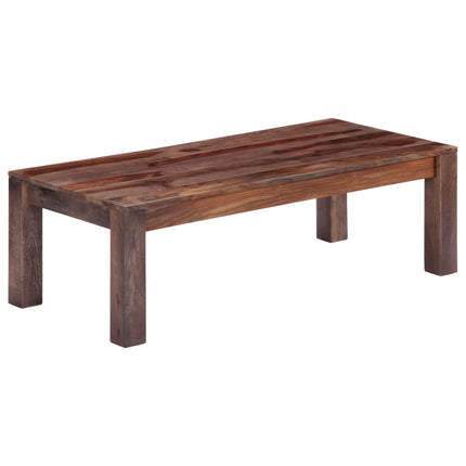 Table Basse Gris 110X50X35 Cm Bois Massif