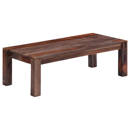 Table Basse Gris 110X50X35 Cm Bois Massif
