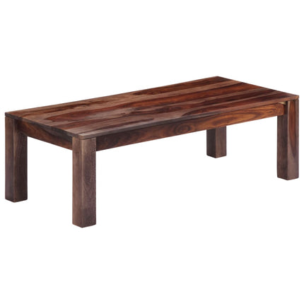 Table Basse Gris 110X50X35 Cm Bois Massif