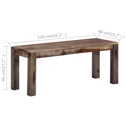Banc Gris Bois De Sesham Massif