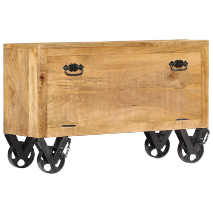 Armoire À Chaussures 86X35X55 Cm Bois De Manguier Solide