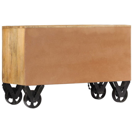Armoire À Chaussures 86X35X55 Cm Bois De Manguier Solide