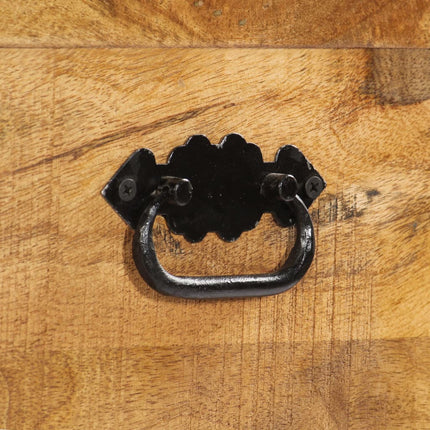 Armoire À Chaussures 86X35X55 Cm Bois De Manguier Solide