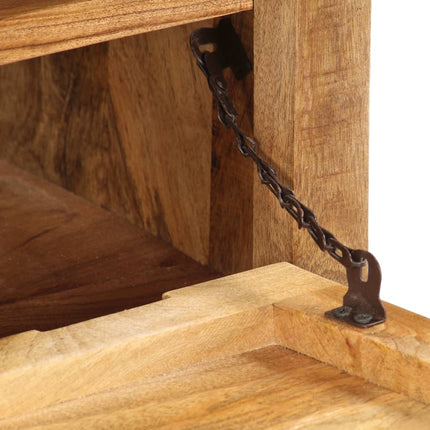 Armoire À Chaussures 86X35X55 Cm Bois De Manguier Solide