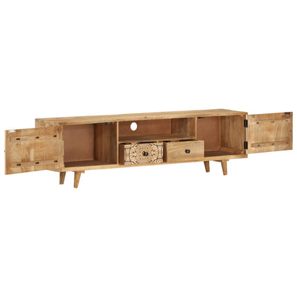 Meuble Tv 140X30X40 Cm Bois De Manguier Massif