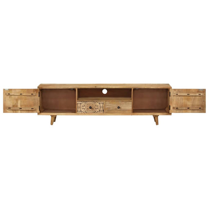 Meuble Tv 140X30X40 Cm Bois De Manguier Massif