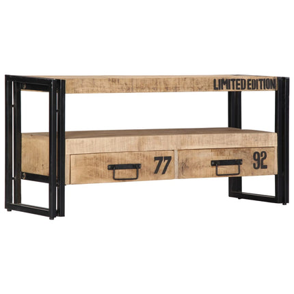 Meuble Tv 100X30X45 Cm Bois De Manguier Massif