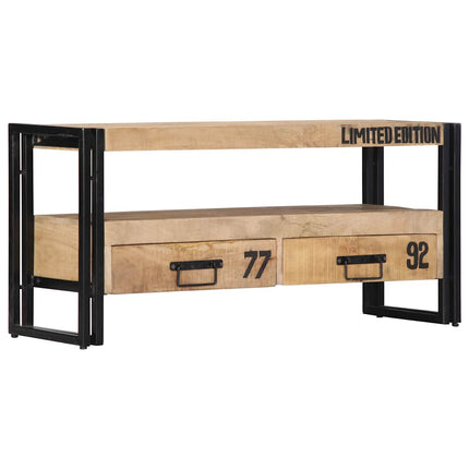 Meuble Tv 100X30X45 Cm Bois De Manguier Massif