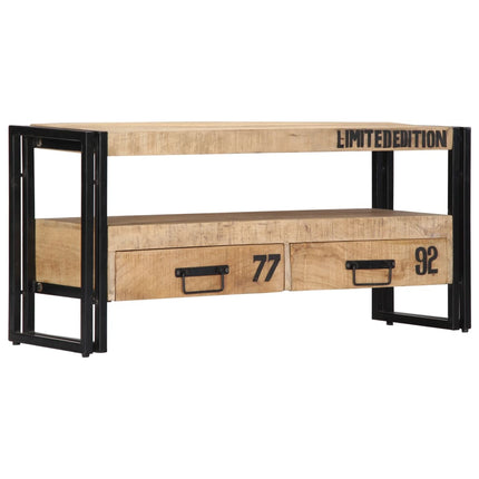 Meuble Tv 100X30X45 Cm Bois De Manguier Massif