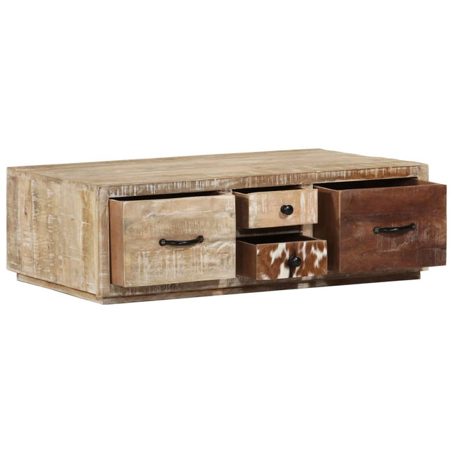 Table Basse 90X60X30 Cm Bois De Manguier Massif