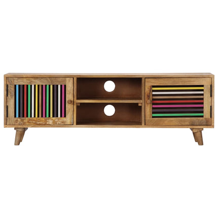 Meuble Tv 120X30X40 Cm Bois Massif De Manguier