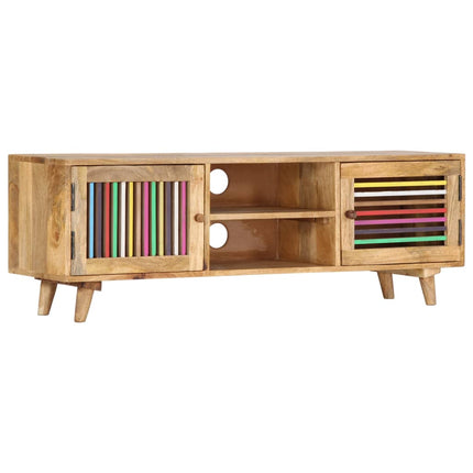 Meuble Tv 120X30X40 Cm Bois Massif De Manguier