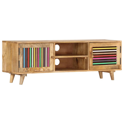 Meuble Tv 120X30X40 Cm Bois Massif De Manguier