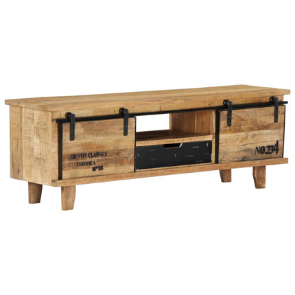Meuble Tv 120X30X40 Cm Bois Massif De Manguier