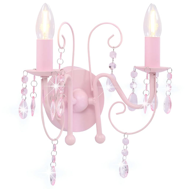 Applique Murale À Perles Antique 2 Ampoules E14