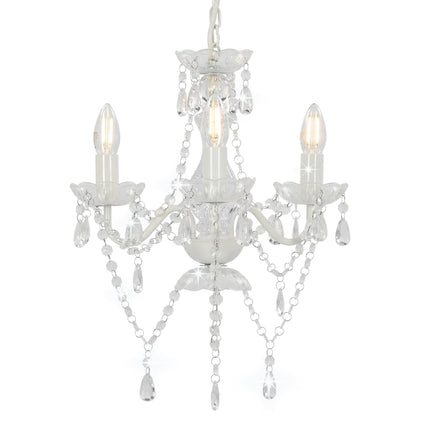 Lustre Avec Perles Rond 3 X E14