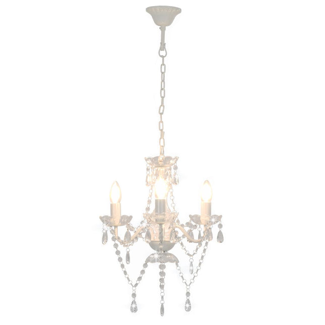 Lustre Avec Perles Rond 3 X E14