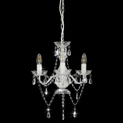 Lustre Avec Perles Rond 3 X E14
