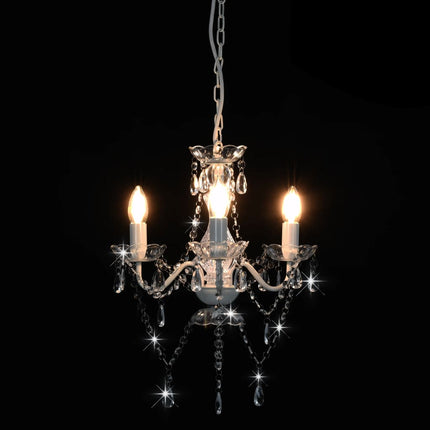 Lustre Avec Perles Rond 3 X E14