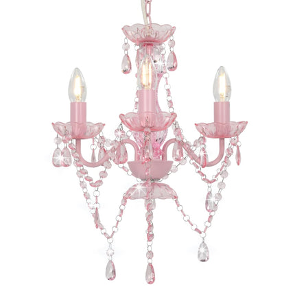 Lustre Avec Perles Rond 3 X E14