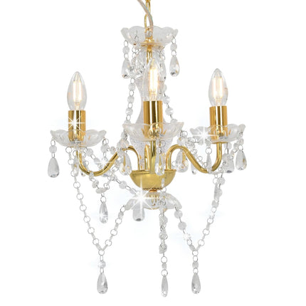 Lustre Avec Perles Rond 3 X E14