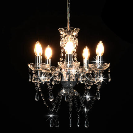 Lustre Avec Perles De Cristal É Rond 5 X E14
