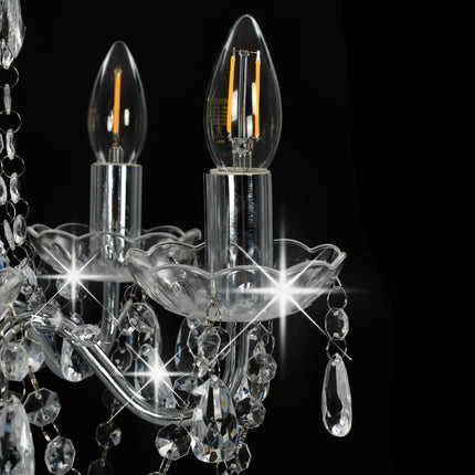 Lustre Avec Perles De Cristal É Rond 5 X E14