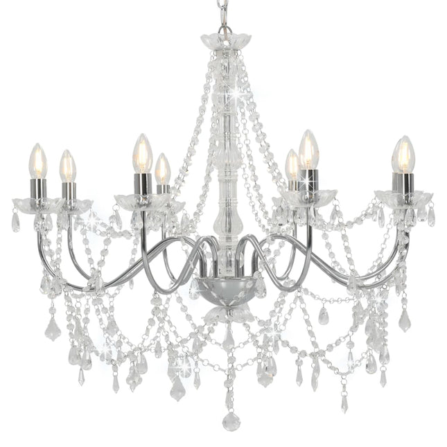 Lustre Avec Perles É 8 Ampoules E14