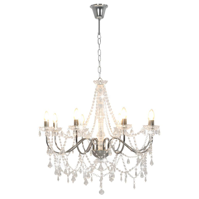Lustre Avec Perles É 8 Ampoules E14