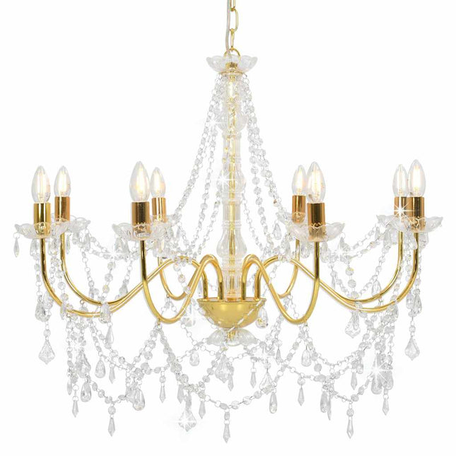 Lustre Avec Perles 8 Ampoules E14