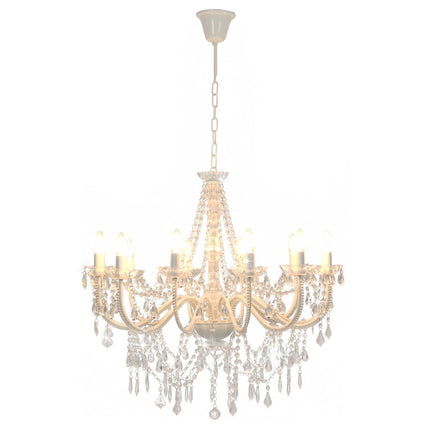 Lustre Avec Perles 12 Ampoules E14
