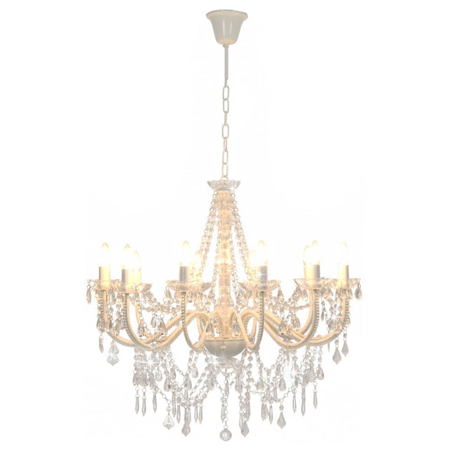 Lustre Avec Perles 12 Ampoules E14
