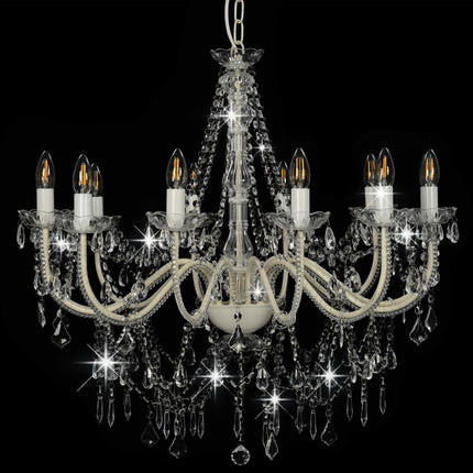 Lustre Avec Perles 12 Ampoules E14