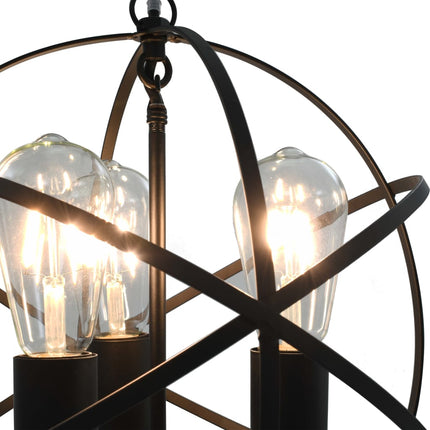 Lampe Suspendue Noir Sphère 3 Ampoules E27 Gris