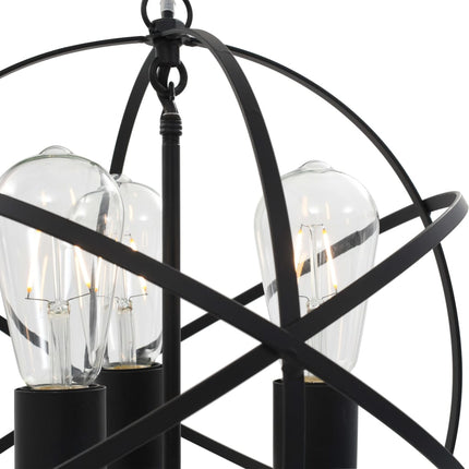 Lampe Suspendue Noir Sphère 3 Ampoules E27 Gris