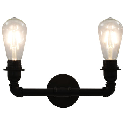 Lampe Murale À 2 Voies Noir 2 Ampoules E27