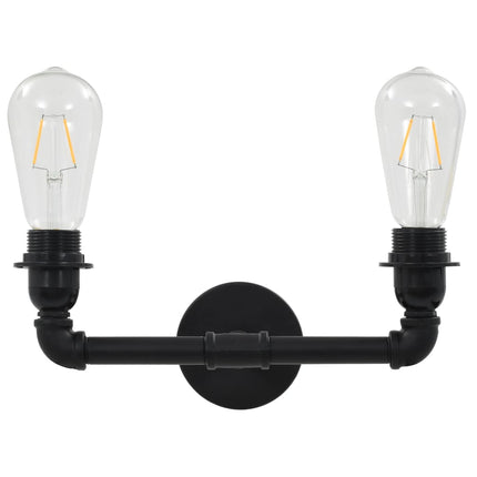 Lampe Murale À 2 Voies Noir 2 Ampoules E27