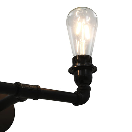 Lampe Murale À 2 Voies Noir 2 Ampoules E27