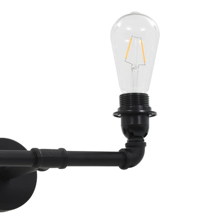 Lampe Murale À 2 Voies Noir 2 Ampoules E27