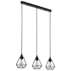 Plafonnier Avec Design De Diamant Noir 3 Ampoules E27